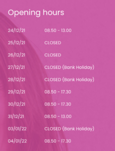 christmas opening hours the link dental surgery